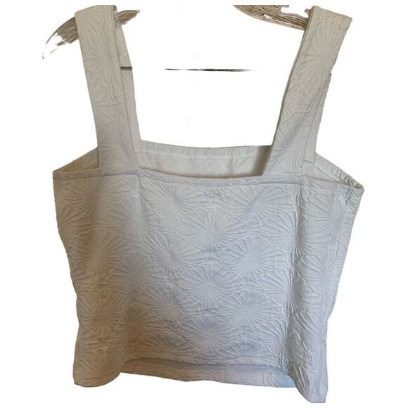 Crop top white on white pattern size xl - Picture 3 of 5
